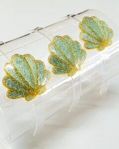 Unidade Tiara concha douradaverde brilhos