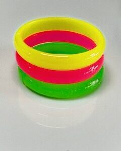 Pulseira trio média neon